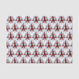 Adorable Red Black Gnome Xmas Christmas Kids Tissue Paper