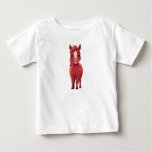 Adorable Red Chestnut horse Kids' White T-Shirt