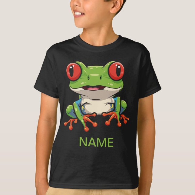 Adorable Red-Eyed Tree Frog Kids' T-Shirt (Front)
