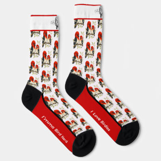 Adorable Red Headed Woodpecker Socks