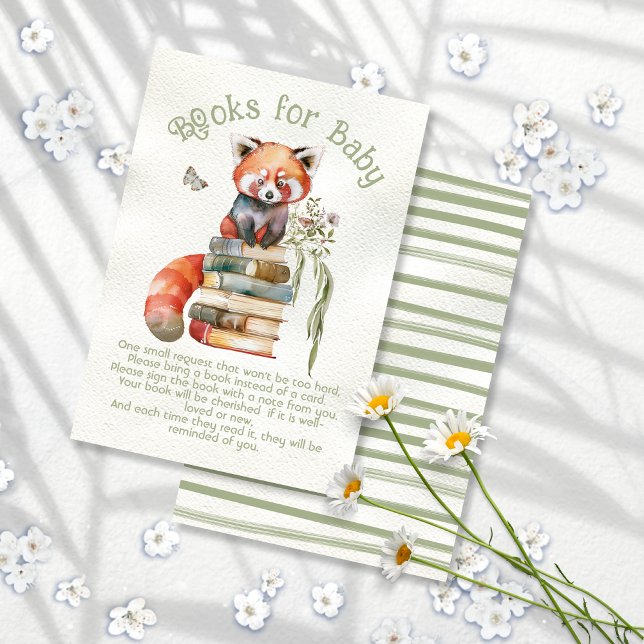 Adorable Red Panda Bear Books for baby Invitation (Creator Uploaded)
