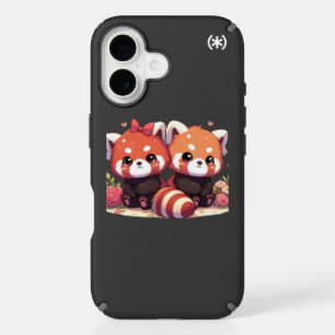 Adorable Red Panda Duo Cute Wildlife Art iPhone 16 Case