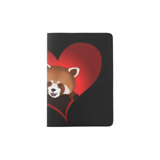 Adorable red panda passport holder