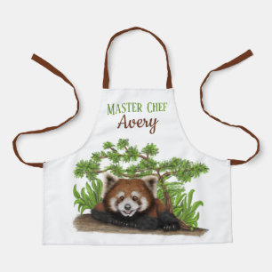 Adorable Red Panda Personalized Kids Apron
