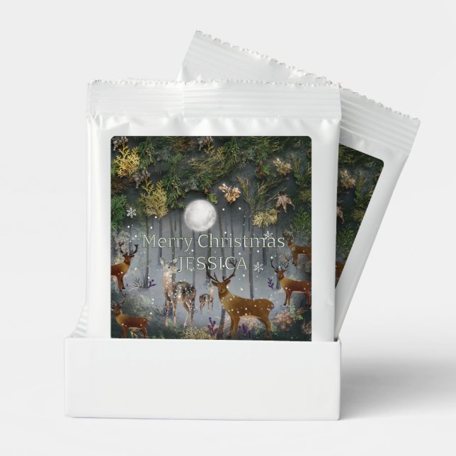 Adorable Reindeer At Night Margarita Drink Mix (Pair)