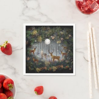 Adorable Reindeer At Night