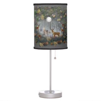 Adorable Reindeer At Night Table Lamp