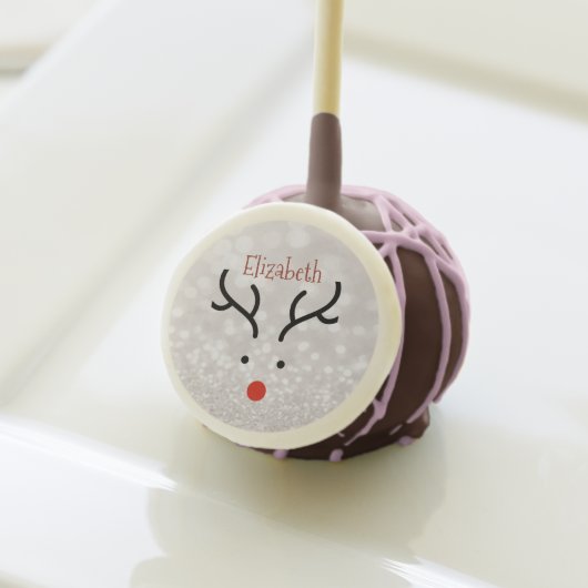 Adorable Reindeer Face,Bokeh Cake Pops (Front Insitu)
