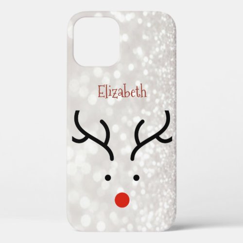 Adorable Reindeer FaceBokeh   iPhone 12 Case