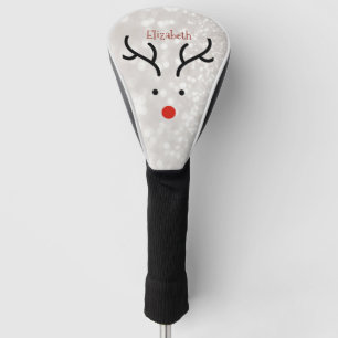 Adorable Reindeer Face,Bokeh Golf Head Cover