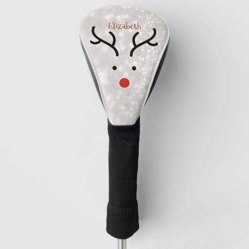 Adorable Reindeer FaceBokeh    Golf Head Cover