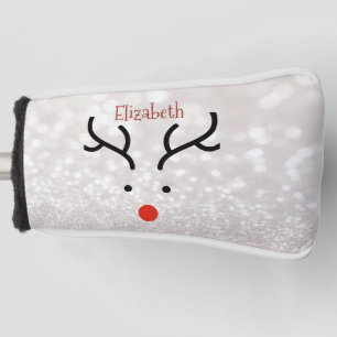 Adorable Reindeer Face,Bokeh Golf Head Cover
