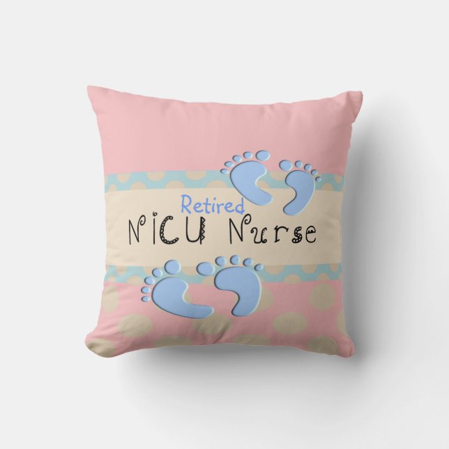 Adorable Retired NICU Nurse Pillow (Front)
