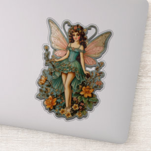 Adorable Retro Fairy Sticker