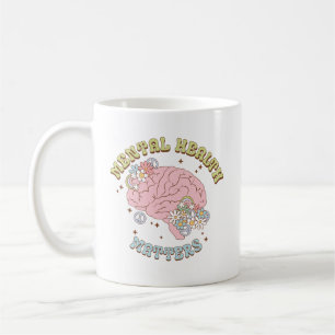 Adorable Retro Mental Health Matters Coffee Mug