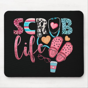 Adorable Retro Scrub Life Mouse Pad
