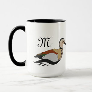 Adorable Ringed Teal Duck Swimming Cartoon Mug