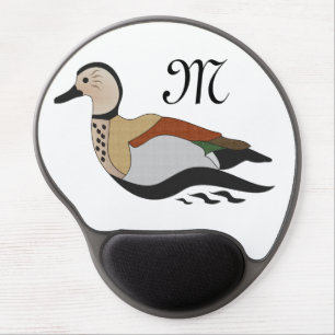 Adorable Ringed Teal Duck Swimming Gel Mouse Pad