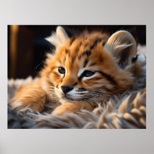 Adorable roar - cute tiger baby posters