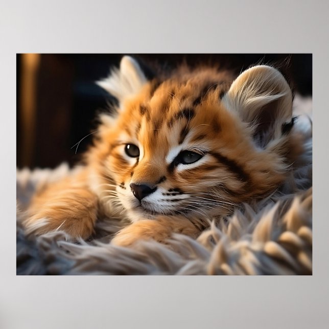 Adorable roar - cute tiger baby posters (Front)