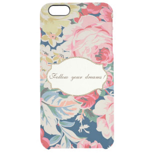 Adorable  Romantic Flowers -Motivational Message Clear iPhone 6 Plus Case