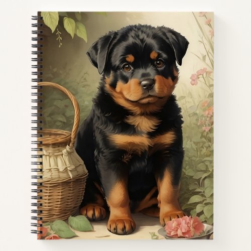 Adorable Rottweiler Notebook
