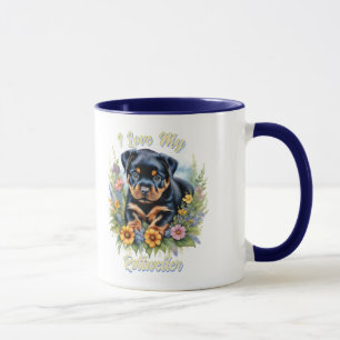 Adorable Rottweiler Puppy Mug for Dog Lovers