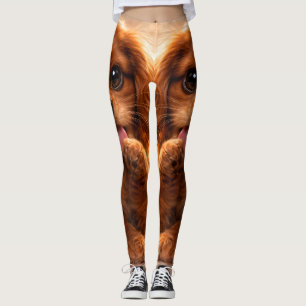 Adorable Ruby Cavalier Spaniel Leggings