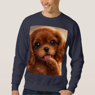 Adorable Ruby Cavalier Spaniel Sweatshirt