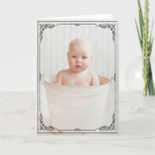 Adorable Rustic Baby Congrats Card