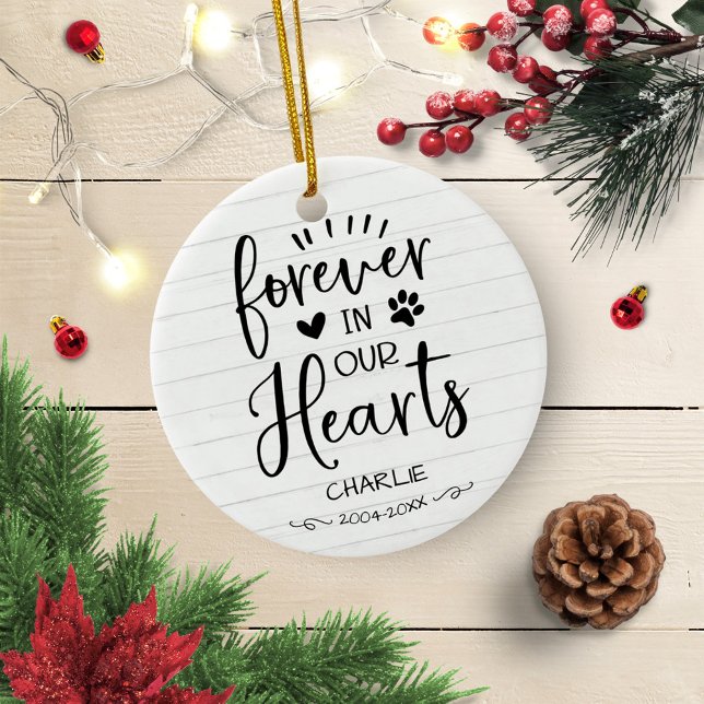 Adorable Rustic Farmhouse Pet Memorial Ceramic Orn Ceramic Ornament (Creator Uploaded)