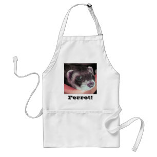 Adorable Sable Ferret Photo Adult Apron