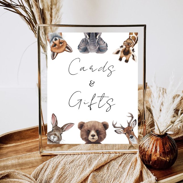 Adorable safari animals baby shower cards and gift poster (Creator Uploaded)