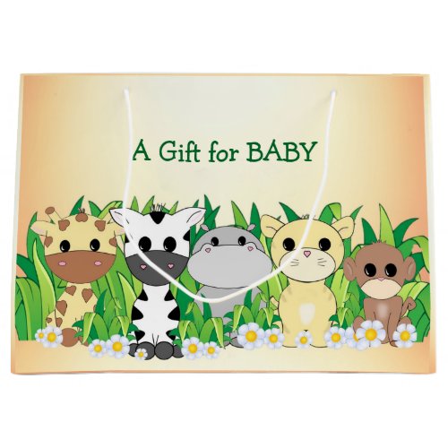 Adorable Safari Animals Large Gift Bag