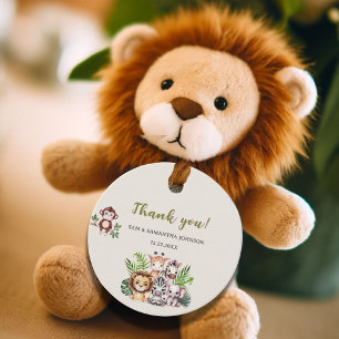 Adorable Safari Baby Shower Thank You Favor Tag