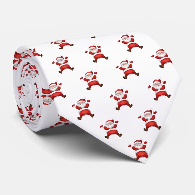 Adorable Santa Claus, Christmas Neck Tie (Rolled)