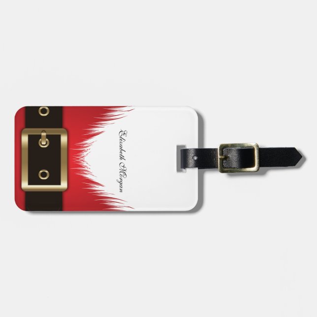 Adorable Santa Claus Custom Luggage Tag (Front Horizontal)