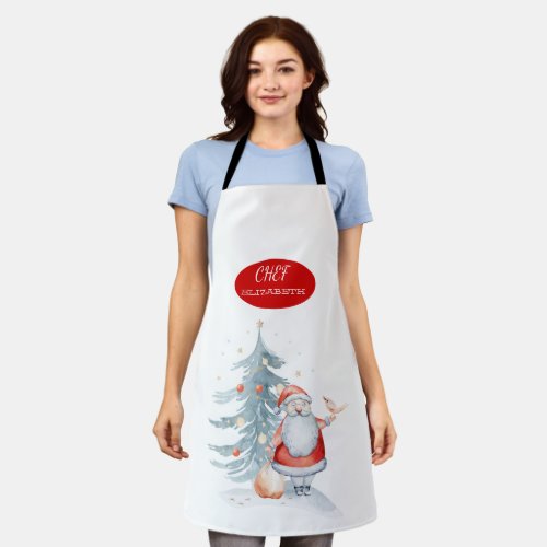 Adorable Santa Claus  Holiday  Apron