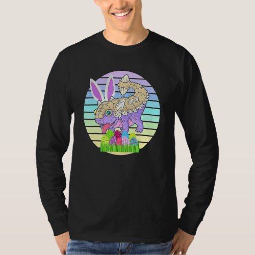Adorable Saurus Dinosaur Bunny Ears Easter Dinosau T_Shirt