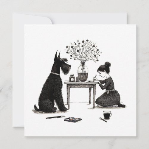 Adorable Schnauzer Card