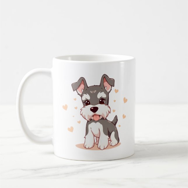 Adorable Schnauzer Puppy Mug (Left)