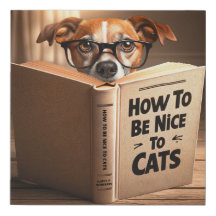 Adorable Scholarly Dog Reading How To Book