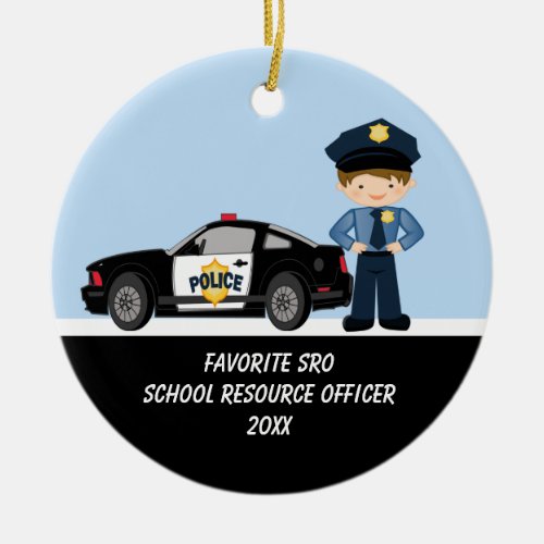 Adorable School Resource Officer Ornament