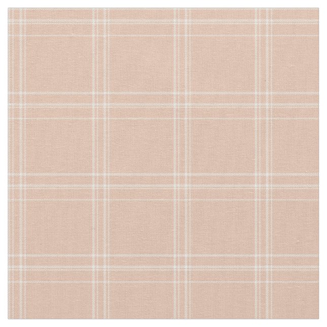 Adorable scotland plaids modern pink and white fabric (Close Up)