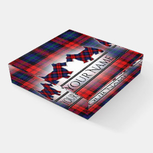 Adorable Scotties Clan MacLachlan Tartan Paperweight
