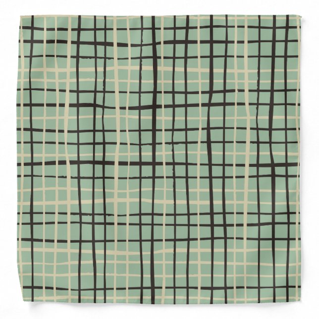 Adorable Scottish in modern retro look l Sage gree Bandana (Front)