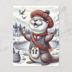 Adorable Scottish Otter Postcard