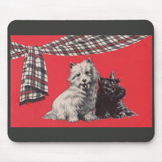 adorable Scottish terriers Mouse Pad (Front)