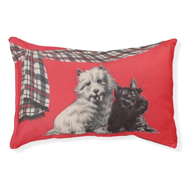 adorable Scottish terriers Pet Bed (Front)