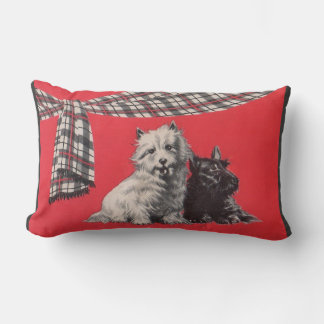 adorable Scottish terriers print Lumbar Pillow